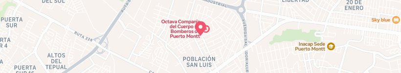 Map Of Las Lumas, Puerto Montt, Chile, Street