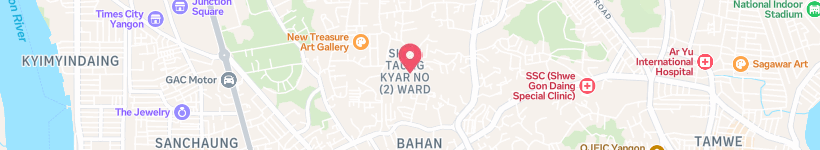 Map Of ရွှေတောင်ကြား ၂ လမ်း, Yangon, Myanmar, Street