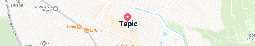 Map Of Amado Nervo Poniente, Tepic, Mexico, Street