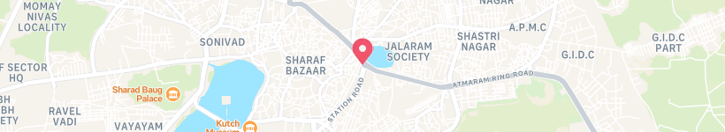 Map Of Old Railway Station Road, Bhuj, India, Street