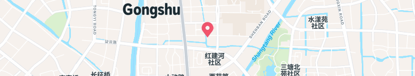 Map Of Qu Zhou Jie, Hangzhou, China, Street