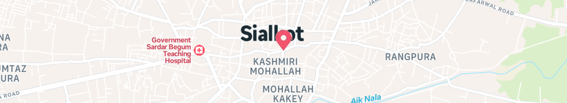 Map Of Alama Iqbal Road, Sialkot, Pakistan, Street