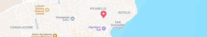 Map Of Via Incardona, Catania, Italy, Street