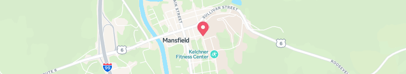 Mapa Mansfield Univ Of Pa, Mansfield, Sad, Ulica