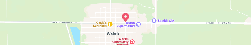 Map Of 9Th Street South, Wishek, United States, Street