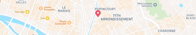 Map Of Cool & Workers, Paris, France, Restaurant